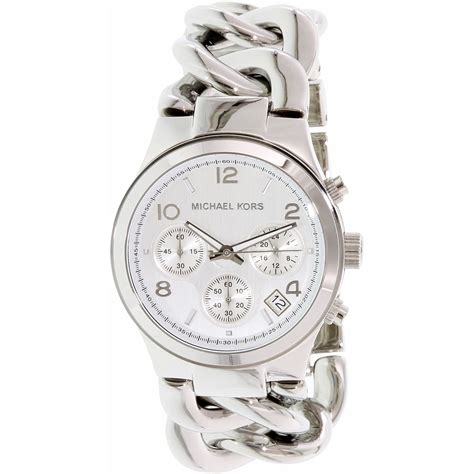 michael kors slim runway twist watch silver